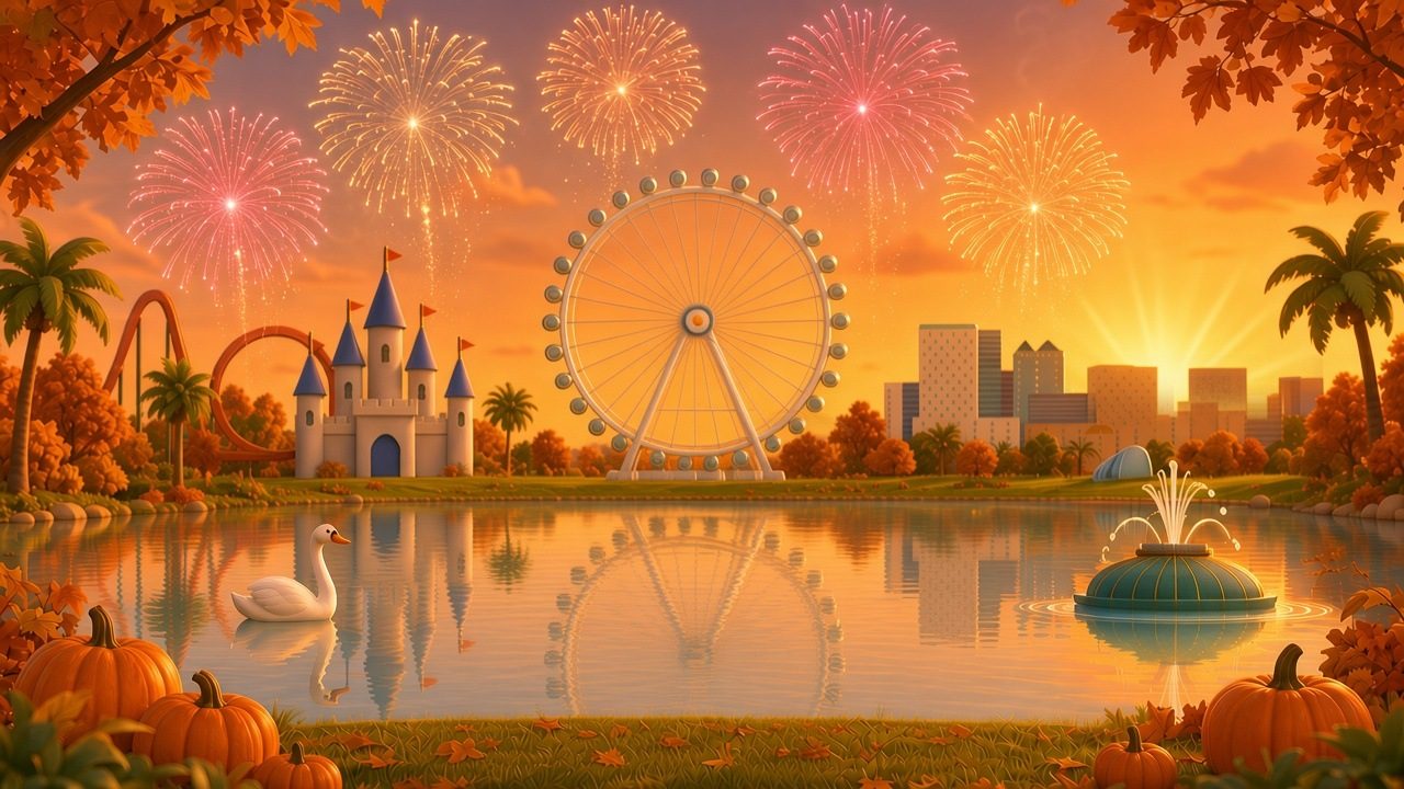 Fall in Orlando illustration